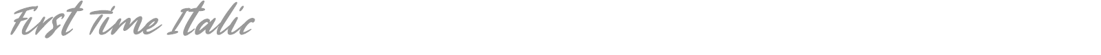 First Time font preview
